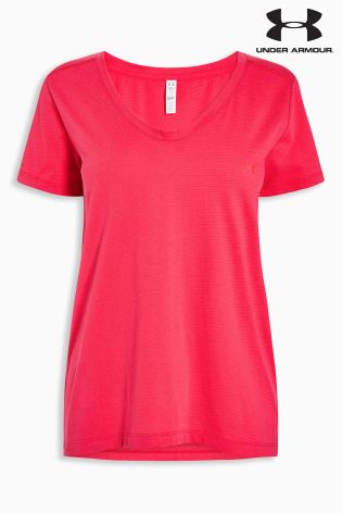 Under Armour Pink V-Neck Tee